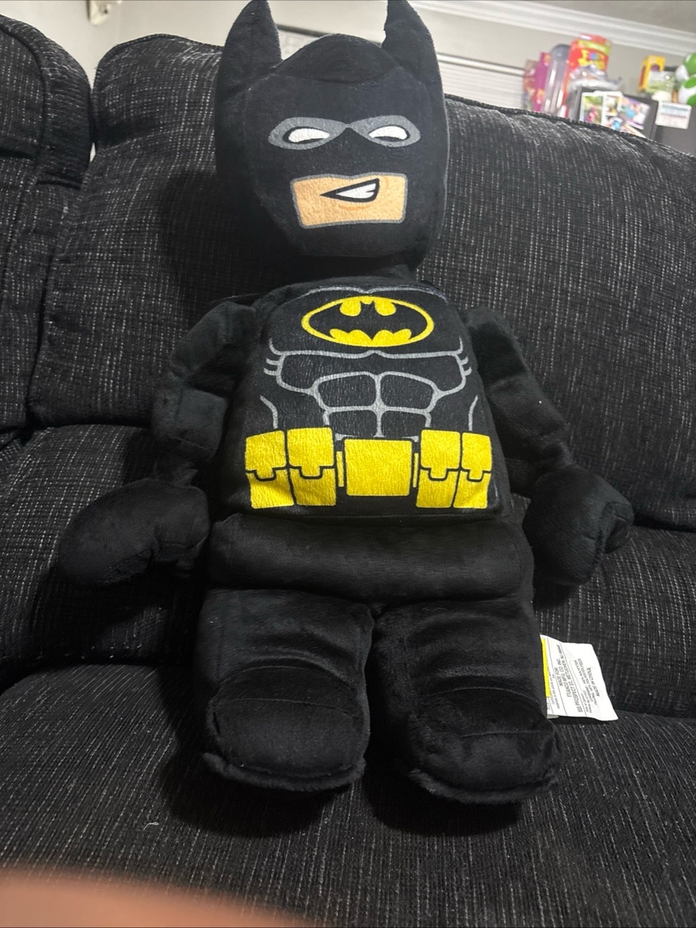 Lego Batman Tag with Bright Yellow Label